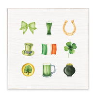 St. Patrick’s Day Icons Block Sign
