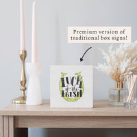 Luck Of The Irish Horseshoe Block Sign