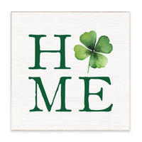 Home Shamrock Block Sign