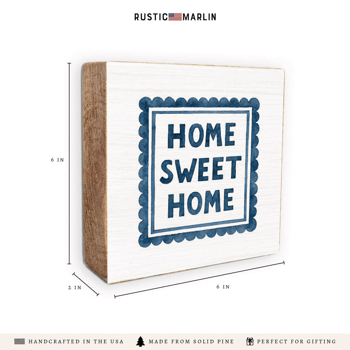 Home Sweet Home Stamp Block Sign