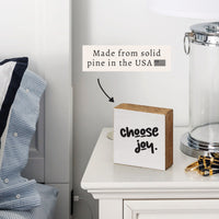 Choose Joy Block Sign