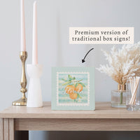 Florida Oranges Stamp Block Sign