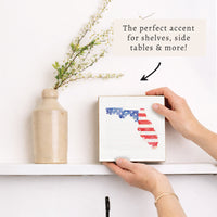 Florida American Flag State Block Sign