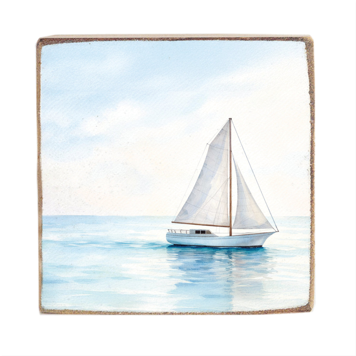 Sailboat Block Sign