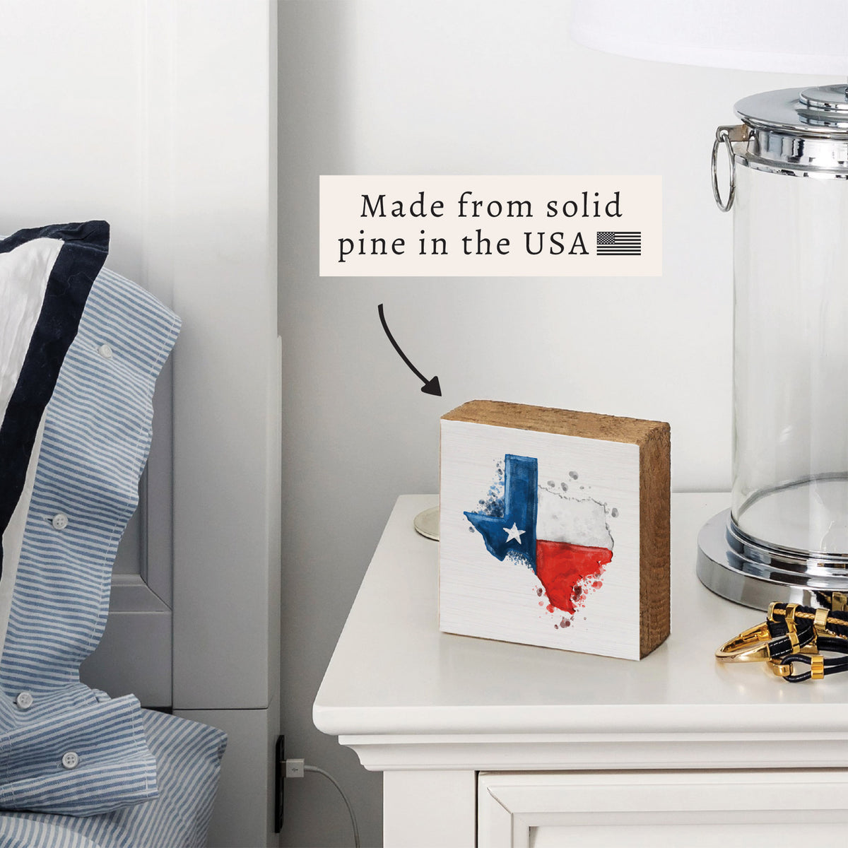 Texas State Americana Block Sign