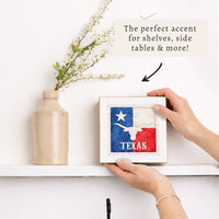 Texas Americana Stamp Block Sign