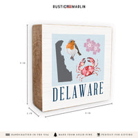 Delaware Icons Block Sign