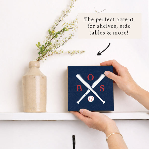 Boston Baseball Bats Block Sign