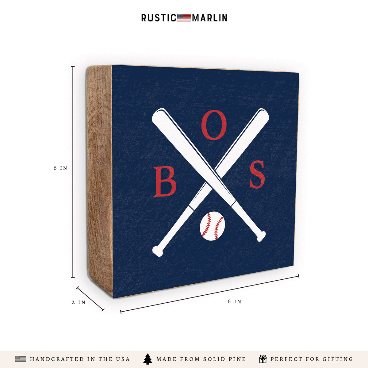 Boston Baseball Bats Block Sign