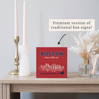 Boston Home of the Sox Block Sign