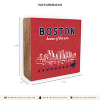 Boston Home of the Sox Block Sign