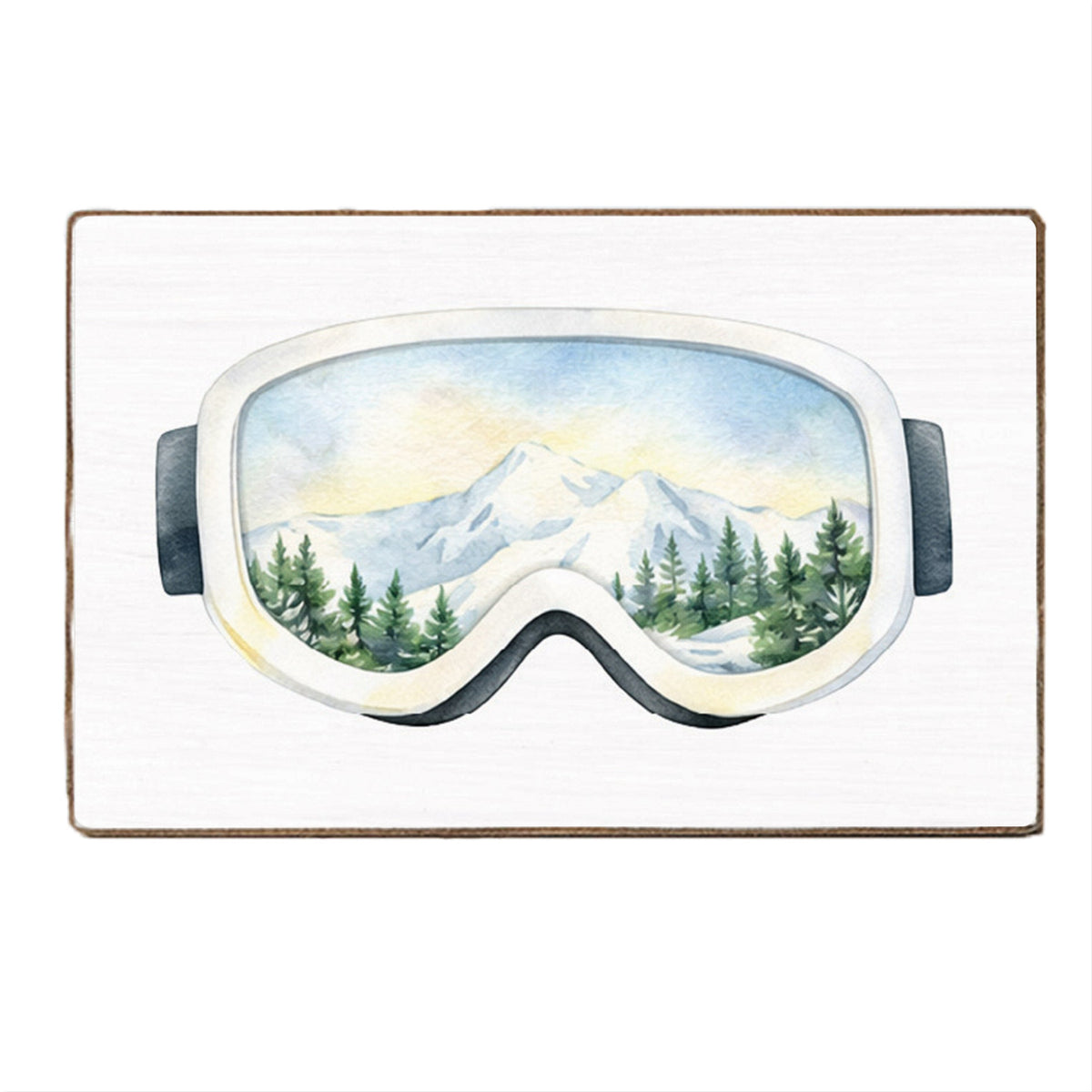 Ski Goggles 6x9 Block Sign