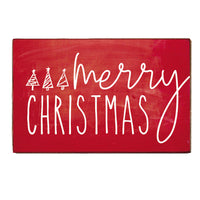 Merry Christmas Wood Block