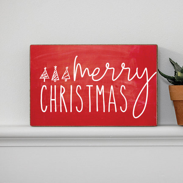 Merry Christmas Block Sign