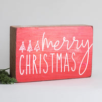 Merry Christmas Wood Block