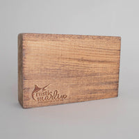 Paw Print Flag Wood Block