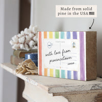 Provincetown Pride Postcard Block Sign