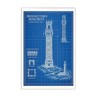 Provincetown Monument Blueprint Block Sign