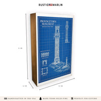 Provincetown Monument Blueprint Block Sign