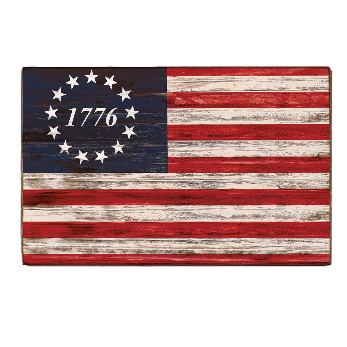 FOV XL Betsy Ross 1776 Flag Wooden Block