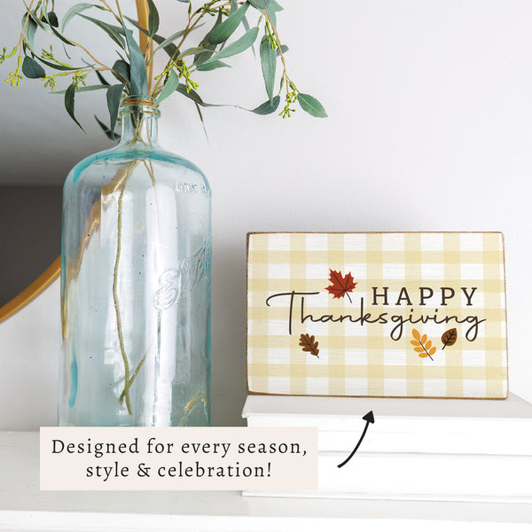Happy Thanksgiving Block Sign