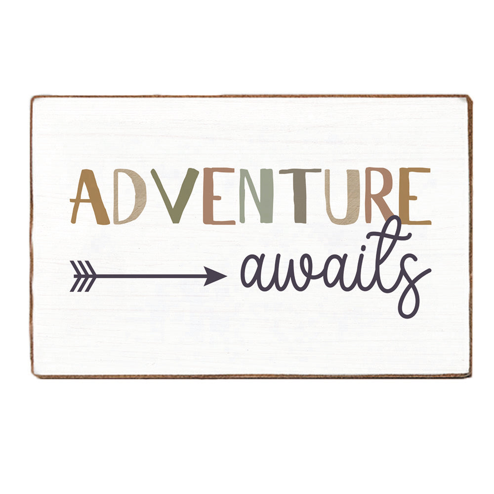 Adventure Awaits Wood Block