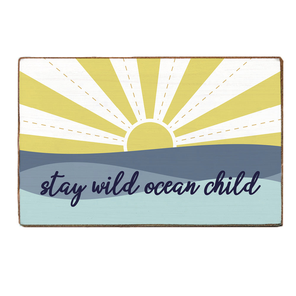 Ocean Child Wood Block