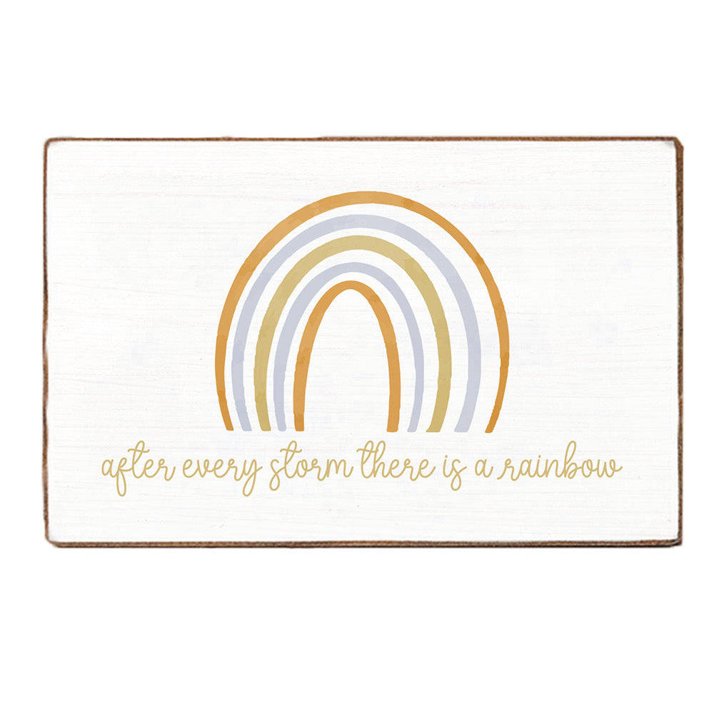 Rainbow Baby Wood Block