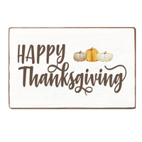 Happy Thanksgiving Wood Block