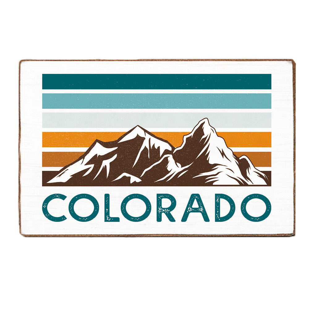 Colorado Mountains Block Sign