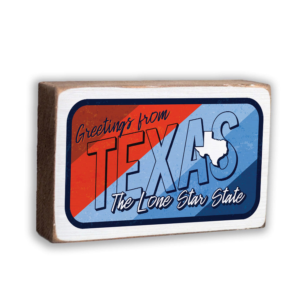Greetings from Texas the Lone Star State XL Block