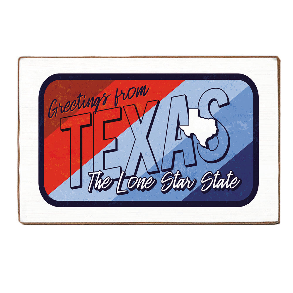 Greetings from Texas the Lone Star State XL Block