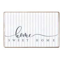 Blue and White Striped Home Sweet Home XL Block Sign