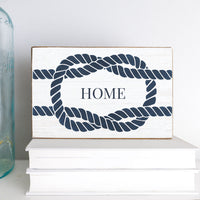 Rope Knot Personalized Wood Block