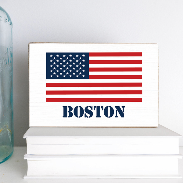 50 Stars Personalized Wood Block