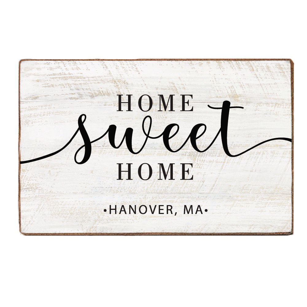 Home Sweet Home Personalized Wood Block