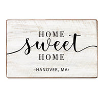 Home Sweet Home Personalized Wood Block