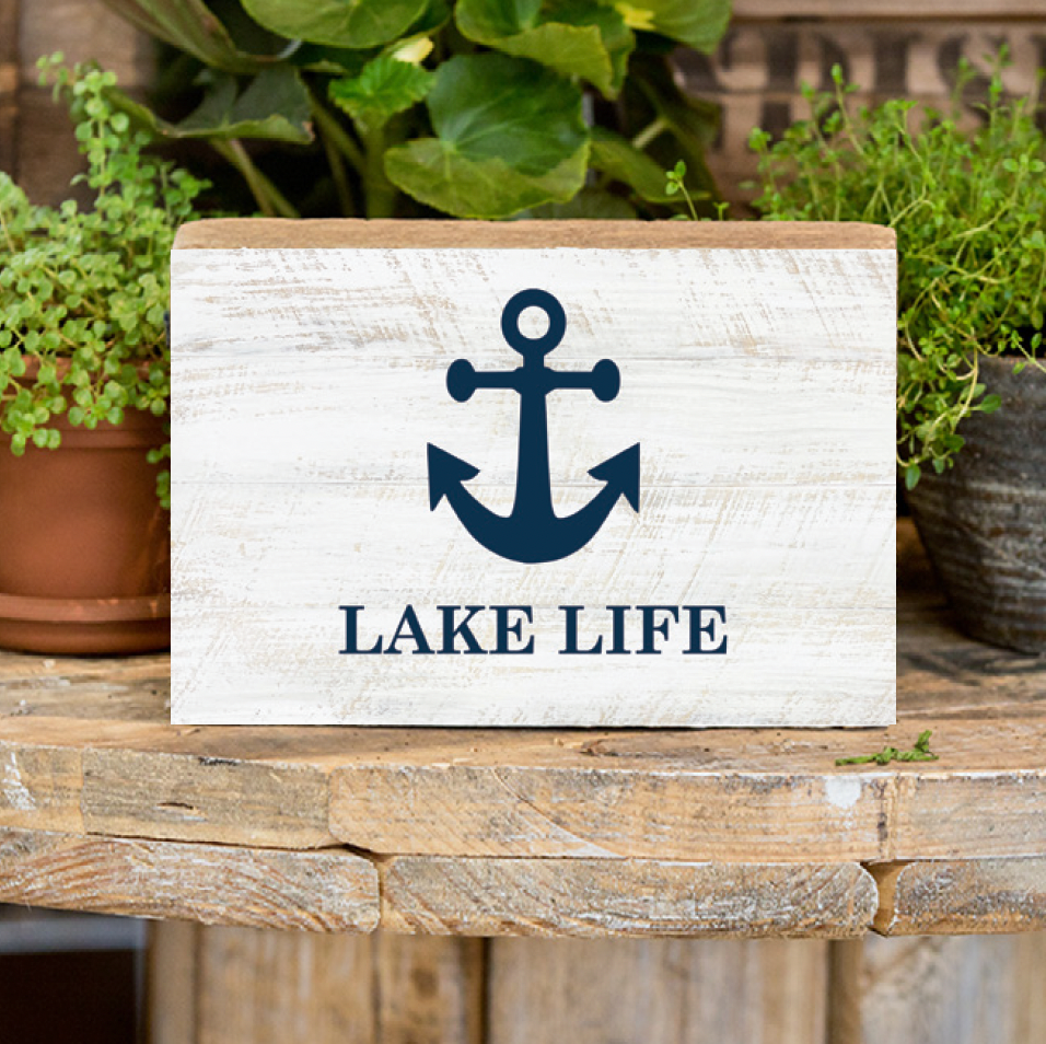 Anchor Personalized Wood Block