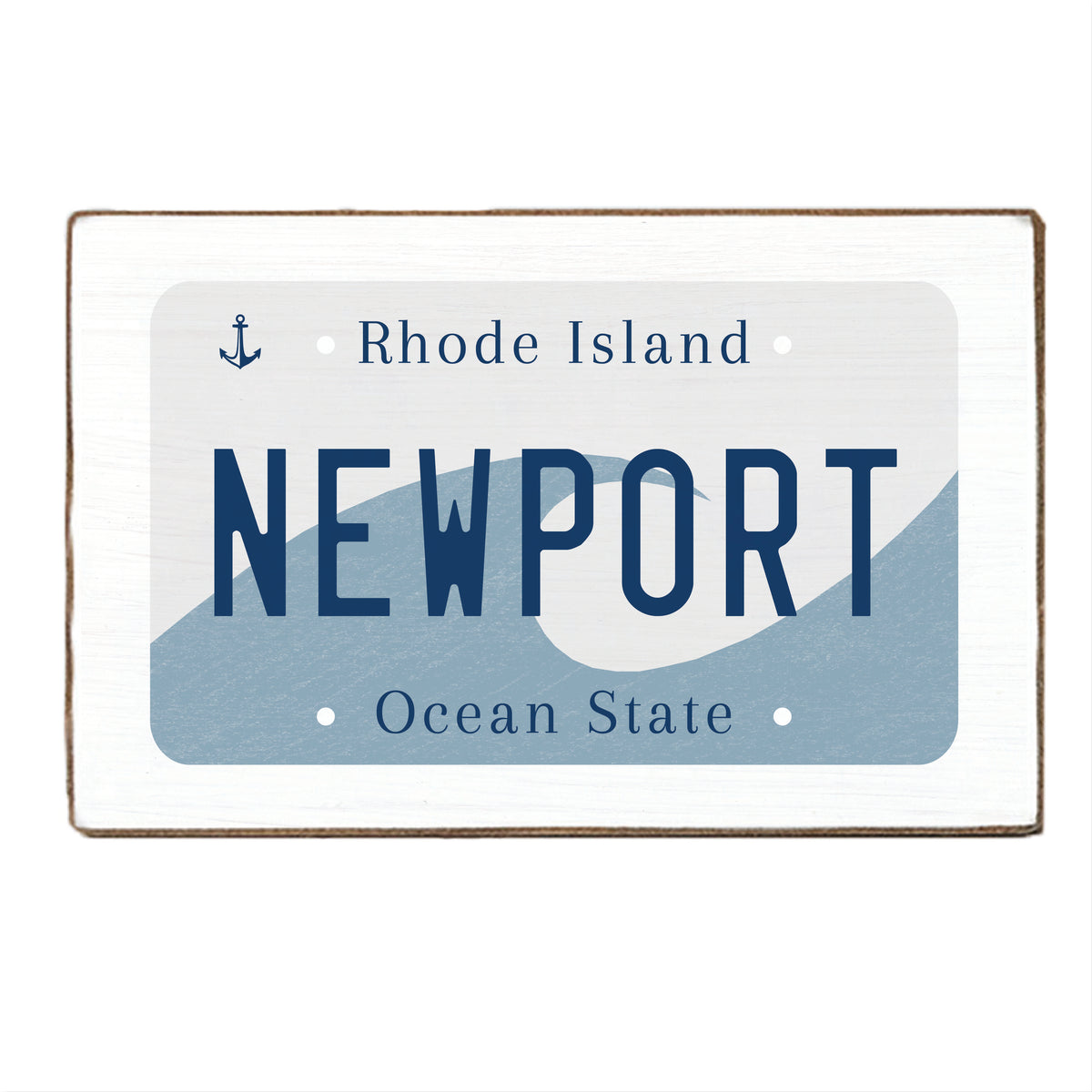 Rhode Island License Plate Block Sign