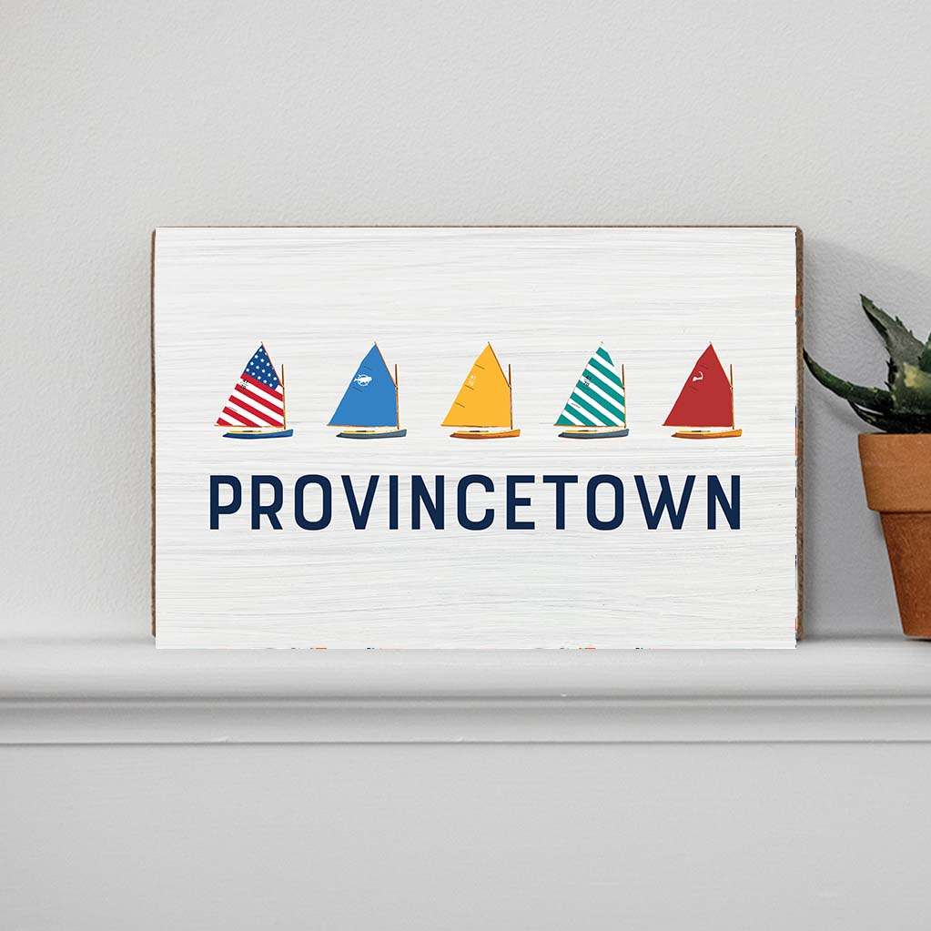 Cat Boats Personalized Wood Block