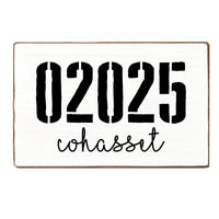 Zip Code & Town Personalized Wood Block