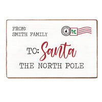 Letter to Santa Personalized Wood Block