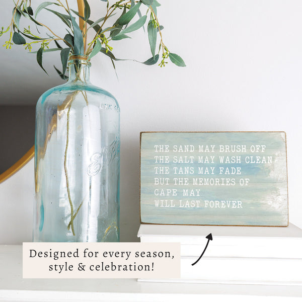 Memories Last Forever Personalized Block Sign