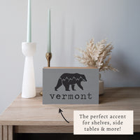 Mountain Bear Personalized Block Sign