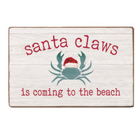 Santa Claws Personalized Wood Block