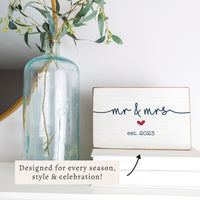 Mr & Mrs Personalized Block Sign