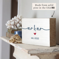 Mr & Mr Personalized Block Sign