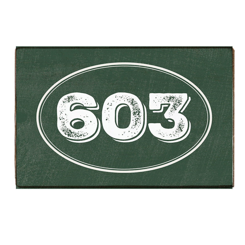 Town Code Hunter Green Personalized Block Sign