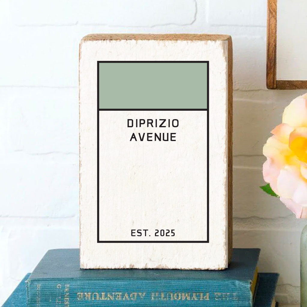 Game Board Tile Green Personalized XL Block
