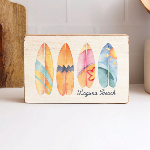 Surfboards Personalized Block Sign